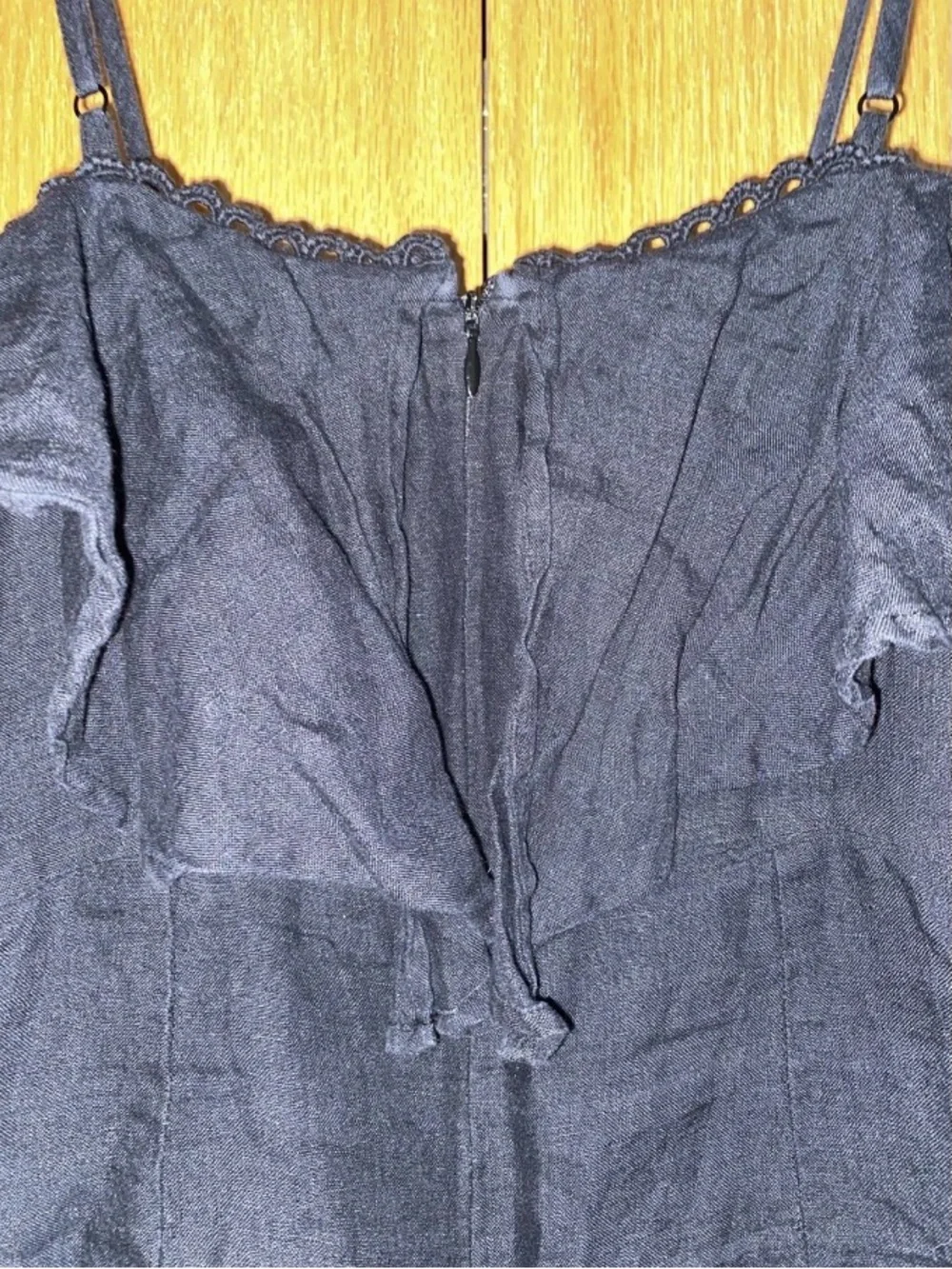 VENUS Romper Womens Sz 6 Black Sleeveless Embroidered Floral Festival Boho Tank